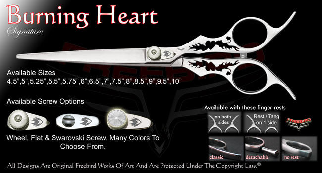 Burning Heart Straight Signature Grooming Shears