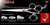Freebird 3 Hole Double V Swivel Touch Grooming Shears