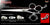 Music 3 Hole Double V Swivel Touch Grooming Shears